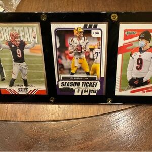 Joe Burrow Black Multi-Photo Sports Frame with 3 Cards Bengals, NFL, LSU